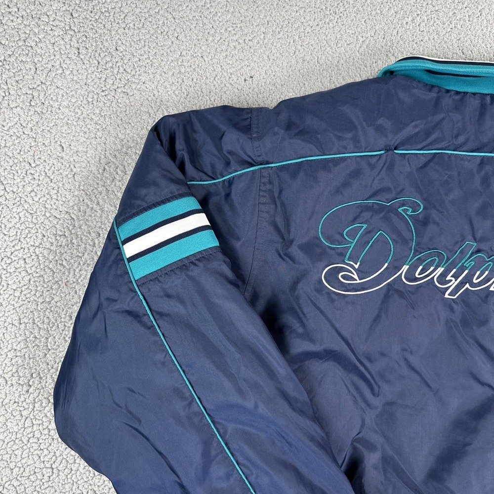 VTG NFL Players INC Miami Dolphins Ricky Williams Jacket Men XL Blue Embroidered - Picture 16 of 16